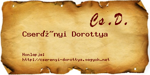 Cserényi Dorottya névjegykártya